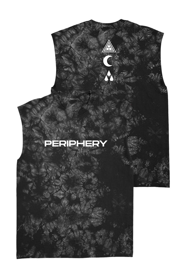 Crystal Sleeveless Tee (Black Tie Dye)